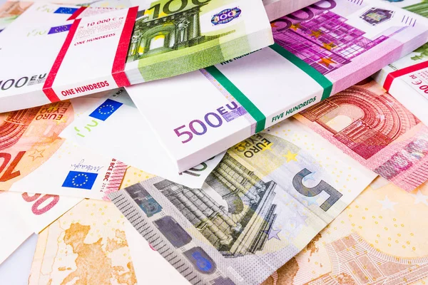 Eurobankovky Jako Pozadí — Stock fotografie