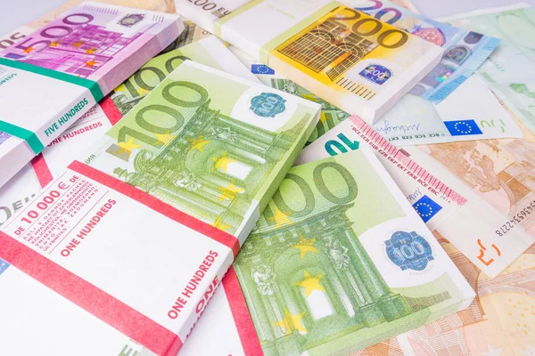 Dinheiro Euro Fundo Caixa Euros — Fotografia de Stock