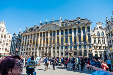Brussels, Belçika - 05 Mayıs 2018: Grand place, Brussels, Belçika