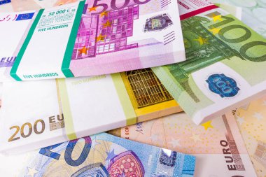 arka plan olarak Euro banknot