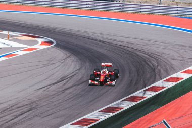 SOCHI, Rusya - 31 Temmuz 2016; Rus Formula 1. Sochi Autodrome 'da yeterlilik yarışları. İnanılmaz Sochi Şehir Yarış Gösterisi