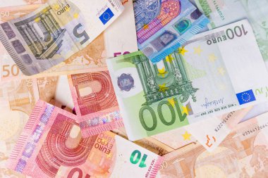 arka plan olarak Euro banknot