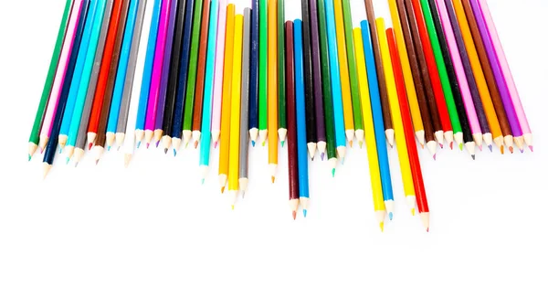Lápices Colores Sin Costura Aislados —  Fotos de Stock