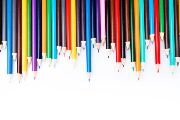 Crayons Couleur Sans Couture Isolés — Photo