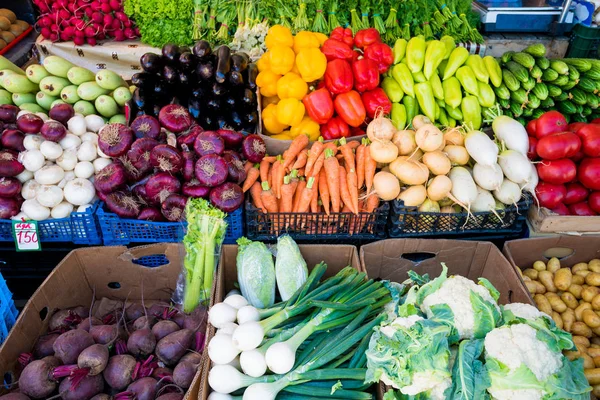 Taze Organik Sebze Çiftçi Market — Stok fotoğraf