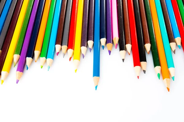 Seamless Colored Pencils Isolated Royalty Free Stock Photos