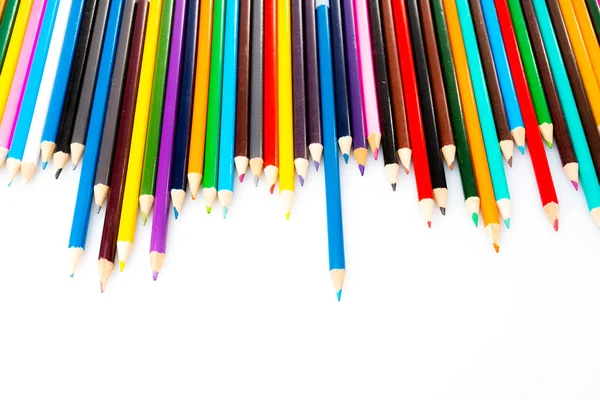 Izole Kesintisiz Renkli Kalemler — Stok fotoğraf