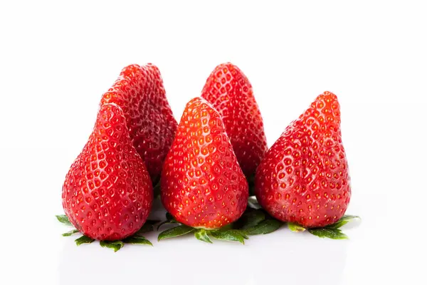 Ripe Strawberry Isolated White Background — Stock Photo, Image