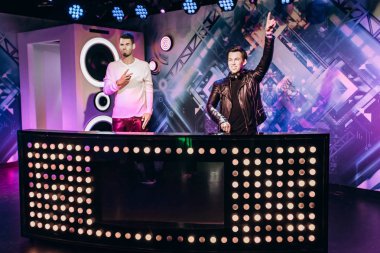 Amsterdam, Hollanda - 5 Eylül 2017: Balmumu şekil Madame Tussauds Müzesi'nde