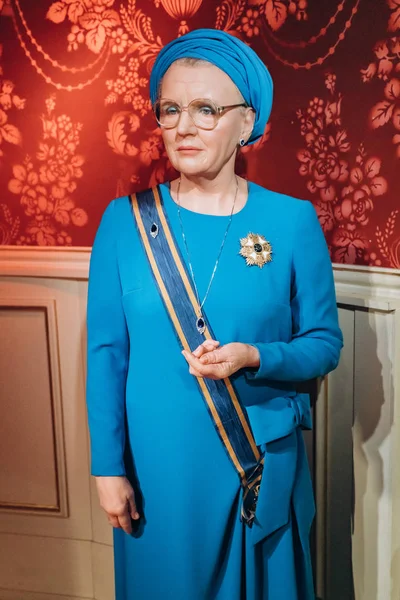 Amsterdam Nederländerna September 2017 Madame Tussauds Vaxkabinett Vaxdocka Drottning Juliana — Stockfoto