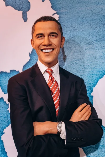 Amszterdam Hollandia 2017 Szeptember Viaszszobor Mását Barack Obama Madame Tussauds — Stock Fotó