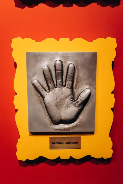 Amsterdam Netherlands September 2017 Michael Jackson Hand Madame Tussauds Museum — Stock Photo, Image