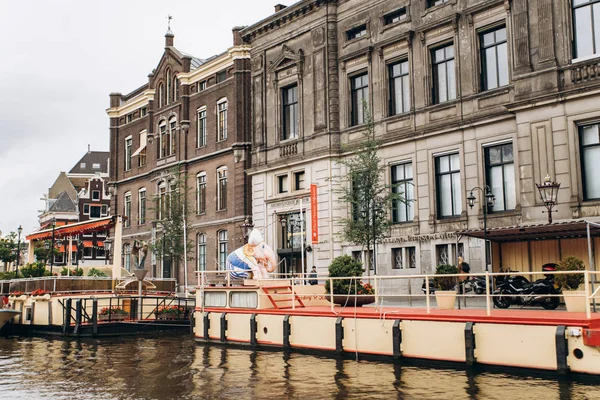 Amsterdam Nederländerna September 2017 Längs Rokin Kanal Amsterdam Dagen Allard — Stockfoto