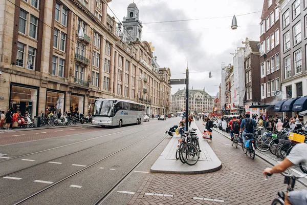 Амстердам Нидерланды Сентября 2017 Года Общий Вид Улицы Амстердама Осенью — стоковое фото
