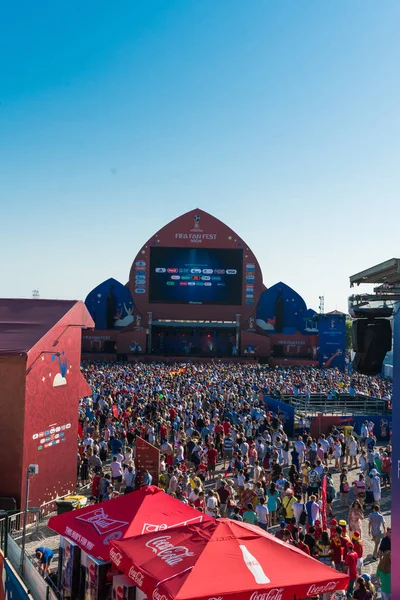 Sochi Rusia Junio 2018 Copa Mundial Fifa Aficionados Fútbol Plaza — Foto de Stock