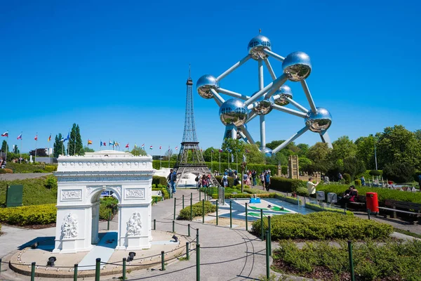Brussels, Belçika - 05 Mayıs 2018: Mini Europe şehir Brüksel, Belçika
