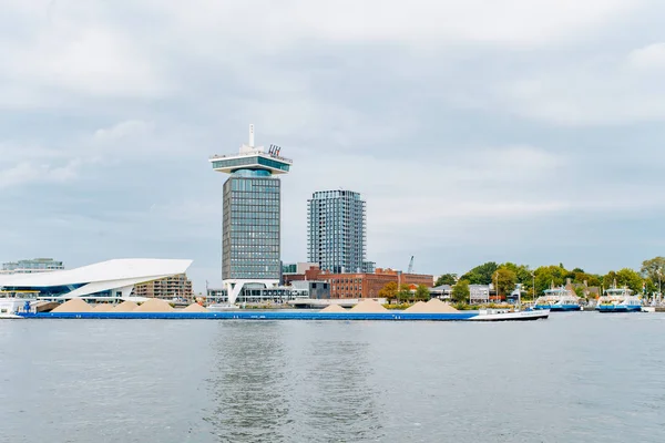 Tour Dam Bâtiment Haut Amsterdam Avec Balançoire Debout — Photo