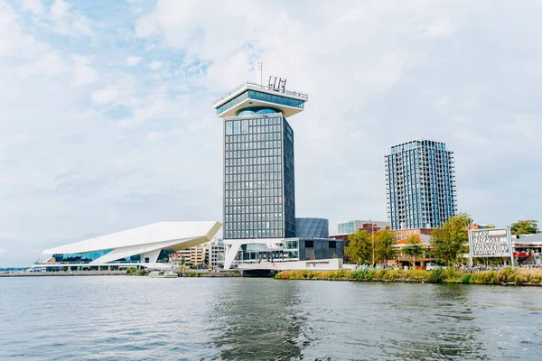 Torre Dam Edifício Alto Amsterdã Com Balanço — Fotografia de Stock