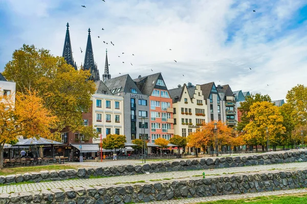 Many Cologne Colorful Houses Cologne Germany — Stock Photo, Image