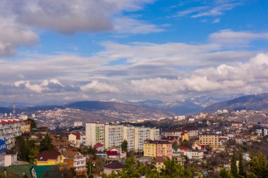 Sochi şehir panoraması. Rusya