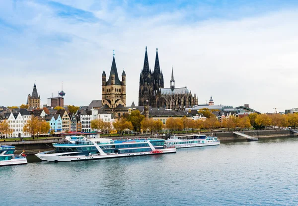 Cologne Rhine River Cruise Ship Cologne Germany — Stock Photo, Image