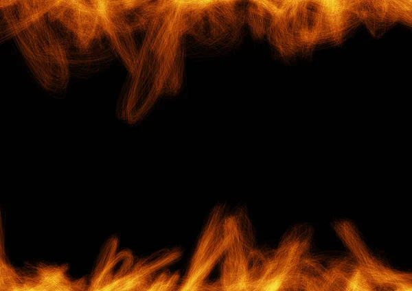 Flammen Auf Dunklem Hintergrund — Stockfoto