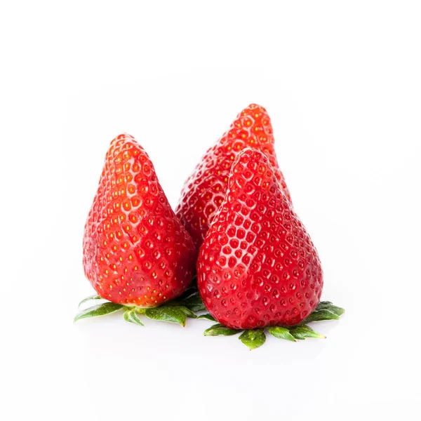 Ripe Strawberry Isolated White Background — Stock Photo, Image