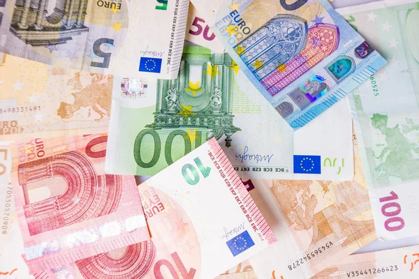 Banconote in euro come sfondo — Foto Stock