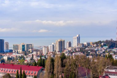 Sochi şehir panoraması. Rusya