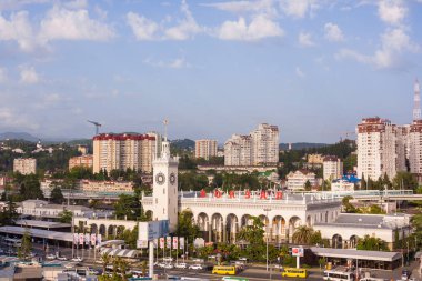 Sochi, Rusya Federasyonu - 13 Mayıs 2016 - demiryolu stati bina