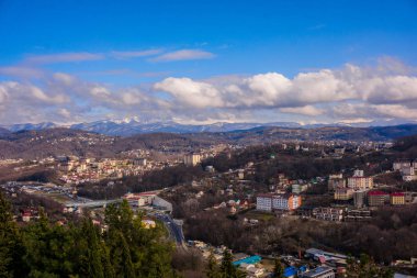 Sochi şehir panoraması. Rusya