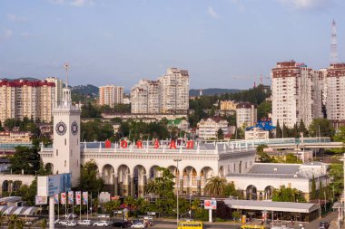 Sochi, Rusya Federasyonu - 13 Mayıs 2016 - demiryolu stati bina