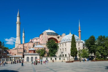 Istanbul, Türkiye-Temmuz 11 2017: Ayasofya 'ya görünüm, güzel