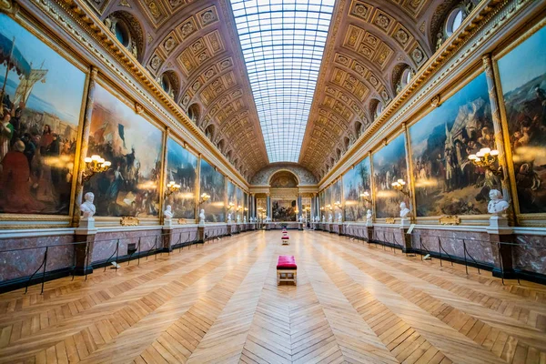 Versailles, Fransa - 14 Şubat 2018 :The Battle Gallery in th — Stok fotoğraf