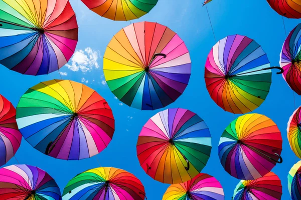 Rainbow umbrella colorful rainbow — Stock Photo, Image