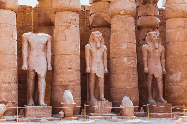 Thebes Mısır 'ı mahvetti. Anscient Tapınağı Telifsiz Stok Fotoğraflar