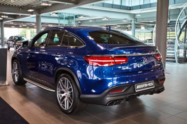 Almanya, Düsseldorf 17 Temmuz 2019: yeni modern Mercedes-Benz 