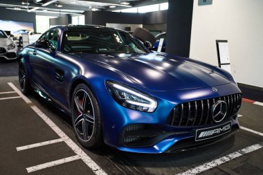 Almanya, Düsseldorf 17 Temmuz 2019: yeni modern Mercedes-Benz 
