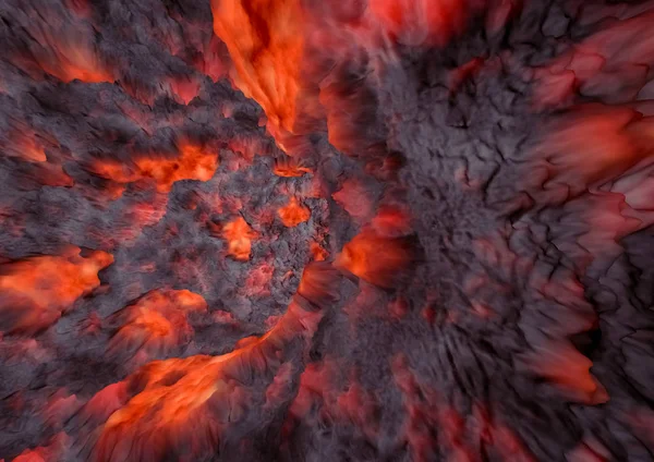 Die Textur geschmolzener Lava. Schlamm aus Lavarissen — Stockfoto