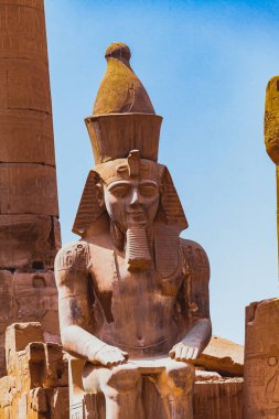 Tapınağın kalıntıları. Mısır