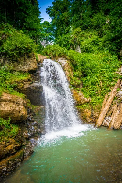 Park of waterfalls Mendeliha. Forest river and waterfall. Sochi. — Stock Photo, Image