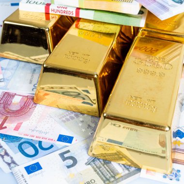 Avro banknotu geçmişi olan altın külçeler
