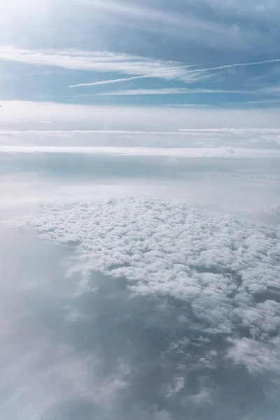 Uitzicht Van Boven Wolken Een Deken Van Wolken — Stockfoto