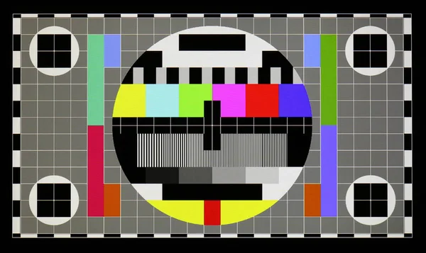Photo Shot Standard Industrial Color Television Test Pattern Name Modern — Stock Photo, Image