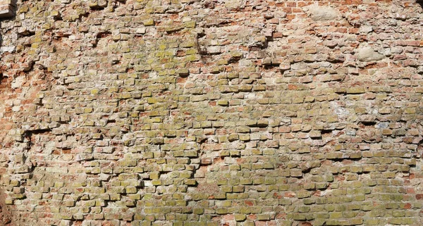 Tato Zeď Byla Postavena Před 300 Lety Umělých Hliněných Cihel — Stock fotografie