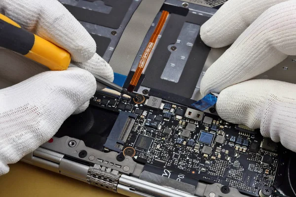 Vilnius Litouwen Januari 2019 Computer Laptop Lenovo Merk Reparatie Bij — Stockfoto