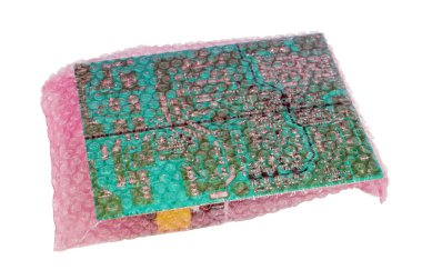 Yedek parça ve elektronik devre kartları yumuşak kırmızı f paketlenmiş