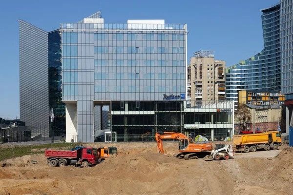 Staveniště nové budovy hotelu Radisson Blu — Stock fotografie