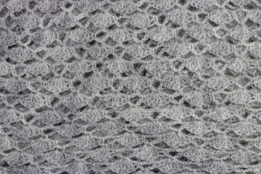 Ev yapımı örme Sıcak yün gri eşarp Wrap doku doku