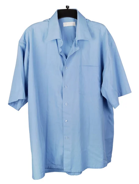 My old grandfather's old cotton light summer shirt with short sl — Stock Photo, Image